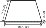 Лист нержавеющий  40х1000х2000 мм.  AISI 201 (12Х15Г9НД) горячекатаный,  матовый
